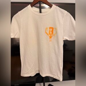Baseball Lifestyle 101 - youth White and Orange Graphic T-Shirt